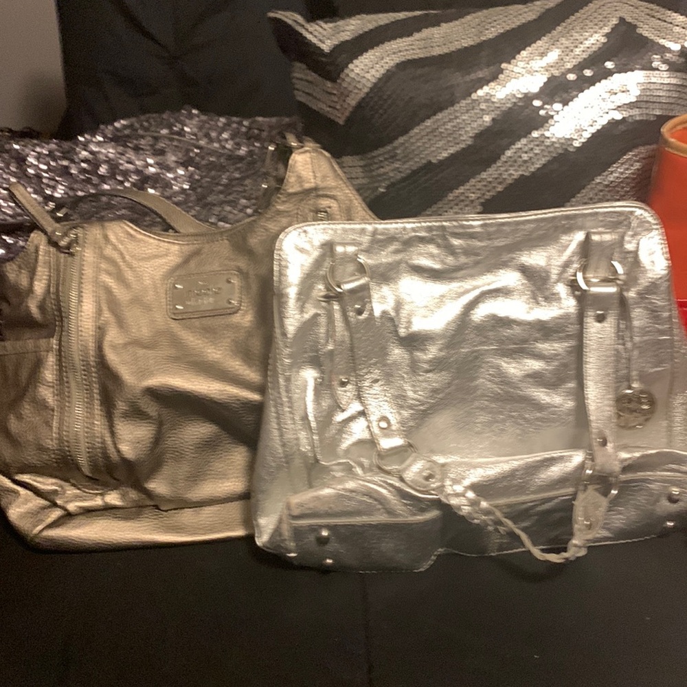 2 Silver Purses - Nicole Miller & The Sak